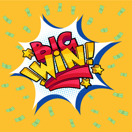 big win pop art signのイラスト素材