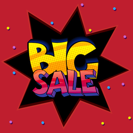 Big sale pop art sign.のイラスト素材