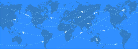 aviation map backgroundのイラスト素材