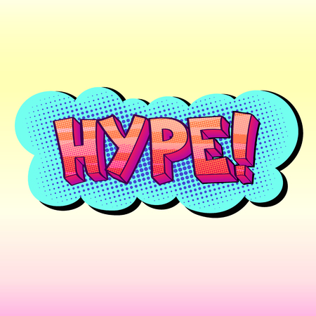 trendy Hype stickerのイラスト素材