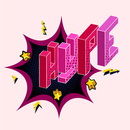 trendy Hype sticker Vector illustration.のイラスト素材