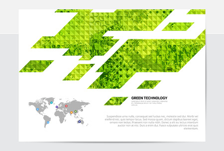 Stylish fresh spring design graphic template, business composition with diagonal shapes and inforgaphics elementsのイラスト素材