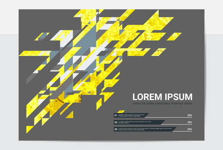 Stylish modern design graphic template, business composition with diagonal shapes and inforgaphics elements.のイラスト素材