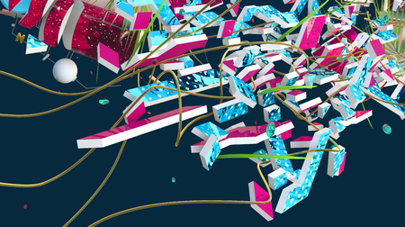 digital heap backgroundの写真素材