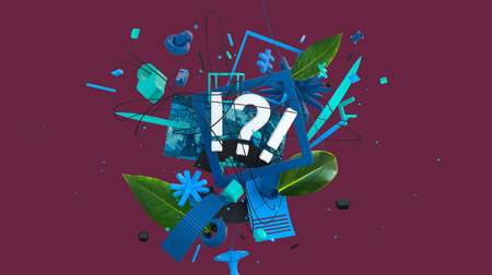 trendy question signの写真素材
