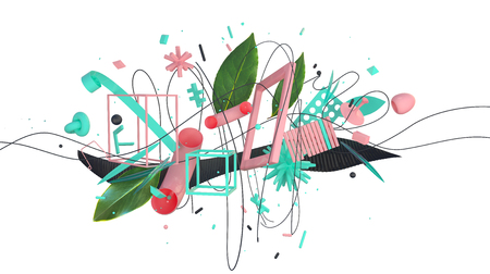 abstract shapes backgroundの写真素材