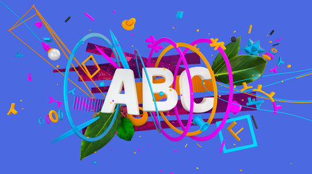 ABC trendy signの写真素材