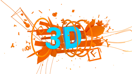 Colorful 3D signの写真素材