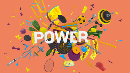 Power colorful cardの写真素材