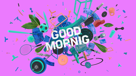 Good Morning cardの写真素材