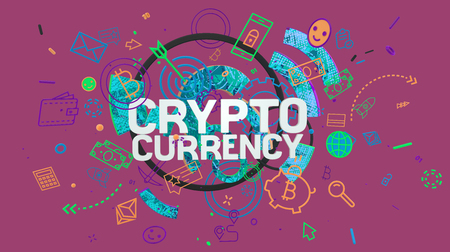 Crypto Currency cardの写真素材