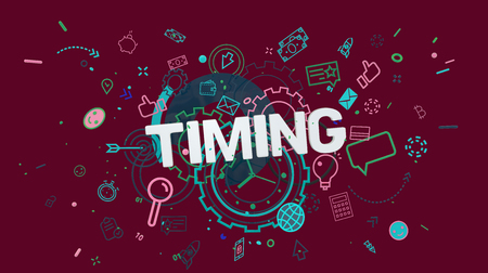 Timing theme conceptual imageの写真素材