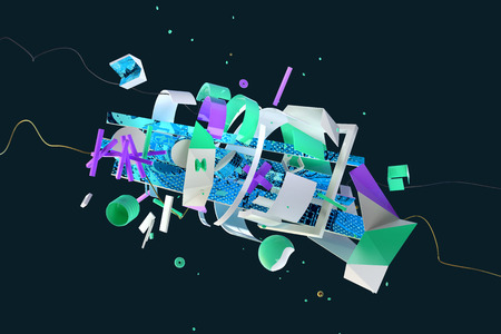 abstract 3D compositionの写真素材