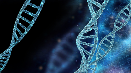 Spectacular background with DNA molecules in abstract spaceの写真素材