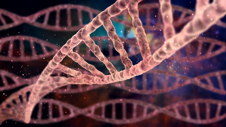Dna spiral molecule high detailed realistic viewの写真素材