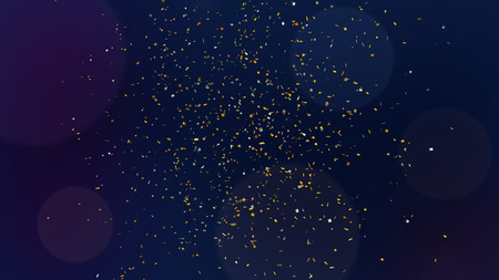Golden sparkling confetti festive backgroundの写真素材