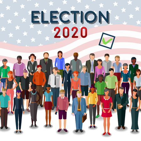 new elections in United States conceptual illustrationのイラスト素材