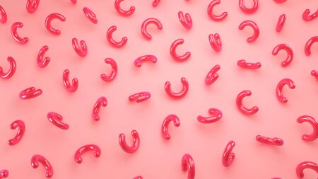 glamorous background with glossy objects with rounded endsの写真素材