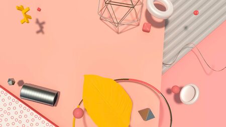 Modern design fashionable background, high resolution 3D render as a graphic temlate for product presentationの写真素材