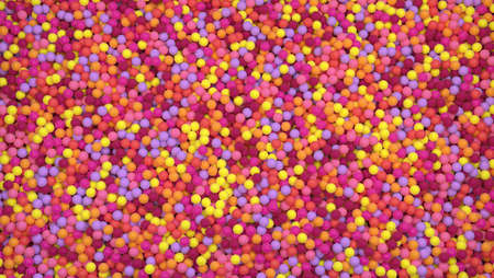 Abstract digital multicolored background with funny small ballsの写真素材