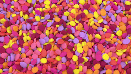 funny sweet colorful candies multicolored close-up backgroundの写真素材