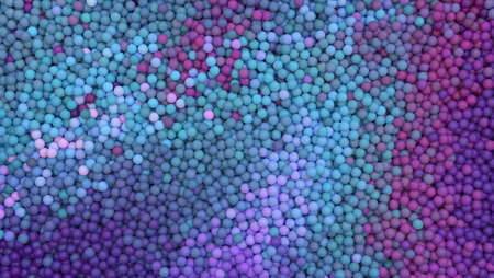 Abstract digital multicolored background with heap of small ballsの写真素材