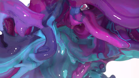 Liquid paint abstract artistic background close up viewの写真素材