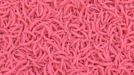 Conceptual digital background with heap of pink glossy bananasの写真素材
