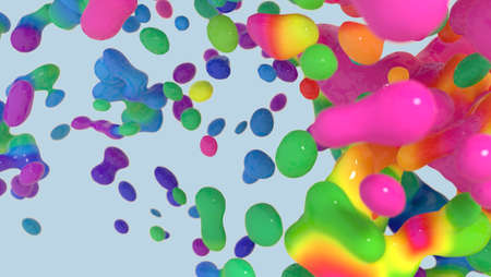 Multicolored splash abstract artistic background with colorful liquidの写真素材