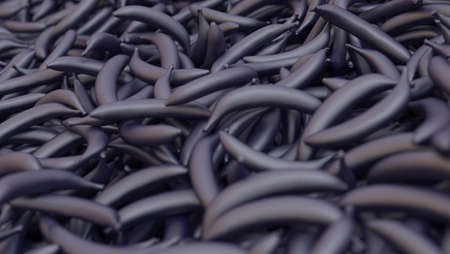 Heap of misterious black bananas close up viewの写真素材