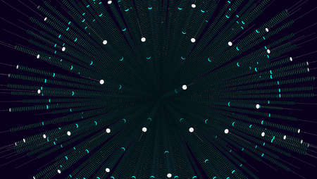Abstract digital background with spherical object made of rods