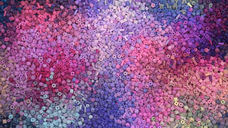 Fashionable decorative multicolored background with many beadsの写真素材