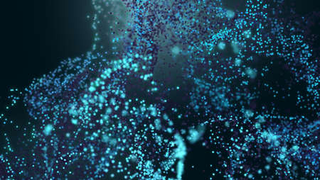 Abstract cloud of tiny particles with shallow depth of fieldの写真素材