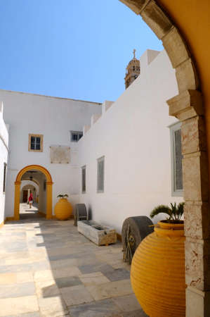 the monastery on the island Hydra, Greeceの写真素材