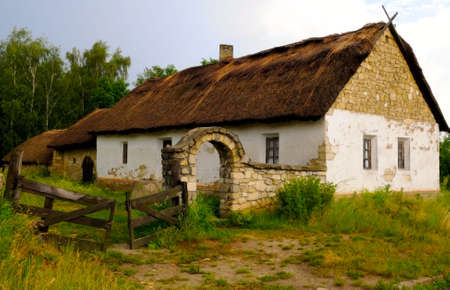 the folk house in Pirogovo, Ukraineのeditorial素材