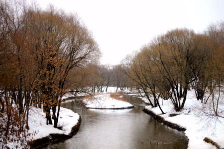 winter landscape, Russiaの写真素材