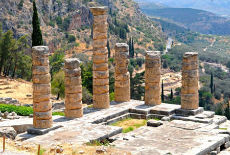 the temple of Apollo in Delphi, Greece