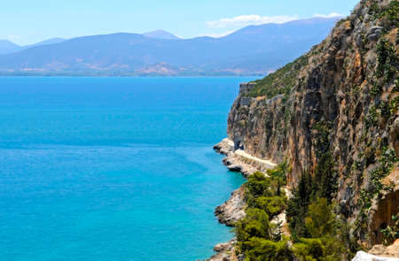 the coast of Peloponnese, Greeceの写真素材
