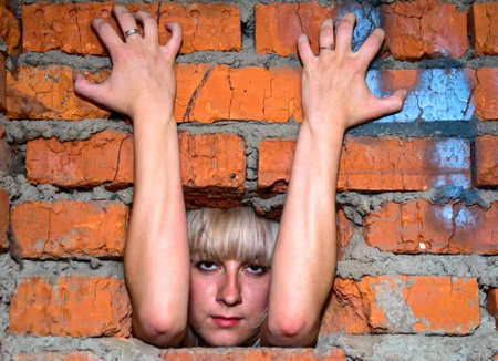 young blonde womanの写真素材