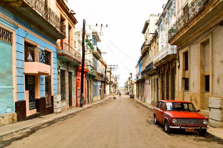 Street in center of Havana, Cubaの写真素材