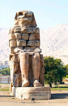 the Colossus of Memnon, Egyptの写真素材