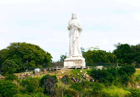 statue of Jesus Christ in Havana, Cubaの写真素材