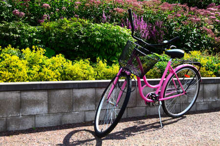 pink bikeの写真素材