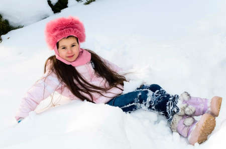 girl in snowの写真素材