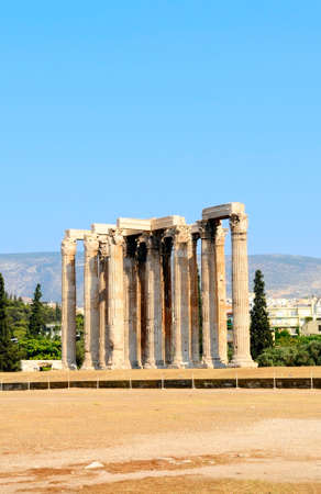 the temple of Olympian Zeus in Athens, Greeceの写真素材