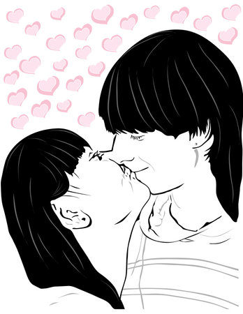 the kissのイラスト素材