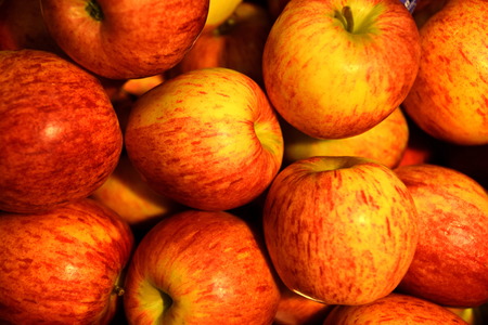 Fresh Apples for Sale in the Supermarketの写真素材