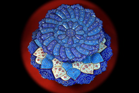 Mina Minakari Handicraft made in Esfahan Naqshe Jahan Square Iranの写真素材