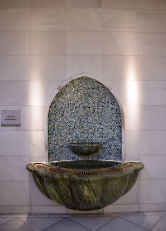 Grand Mosque Drinking water dispenser, Abu Dhabi, UAEのeditorial素材