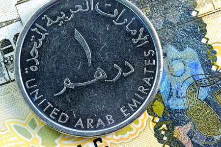 Close up Dirhams currency, United arab emirates